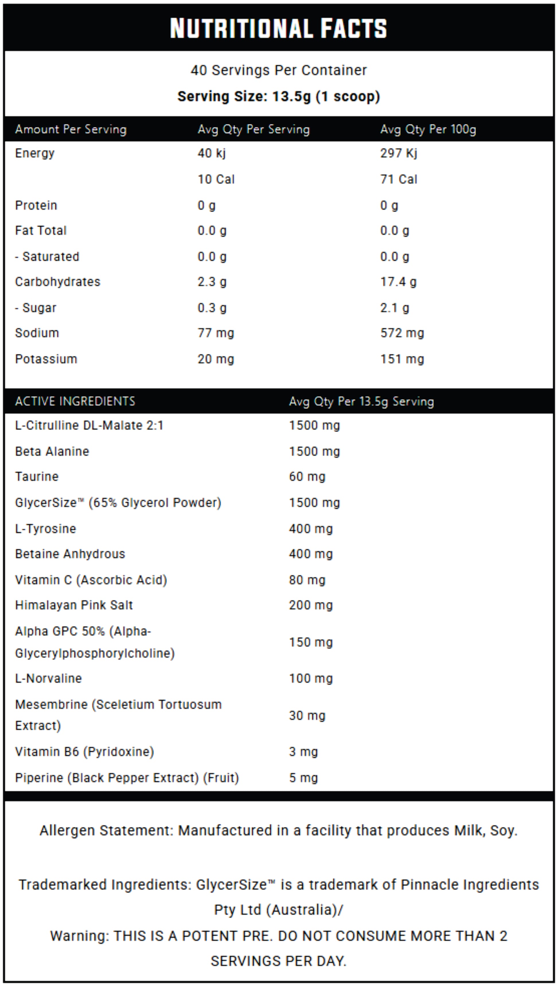 AMP3D - NON-STIM PRE-WORKOUT by NEXUS