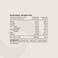 ALPHA GPC 500mg by SWITCH NUTRITION