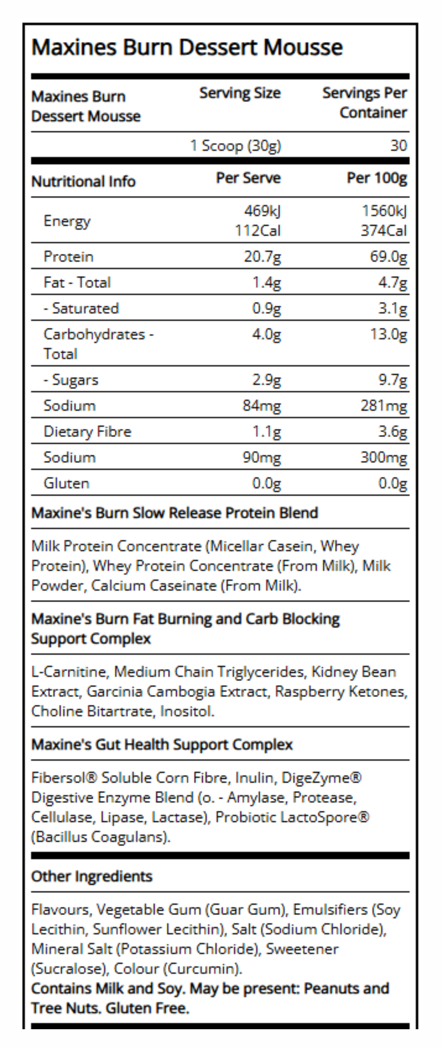 BURN DESSERT MOUSSE by MAXINE'S