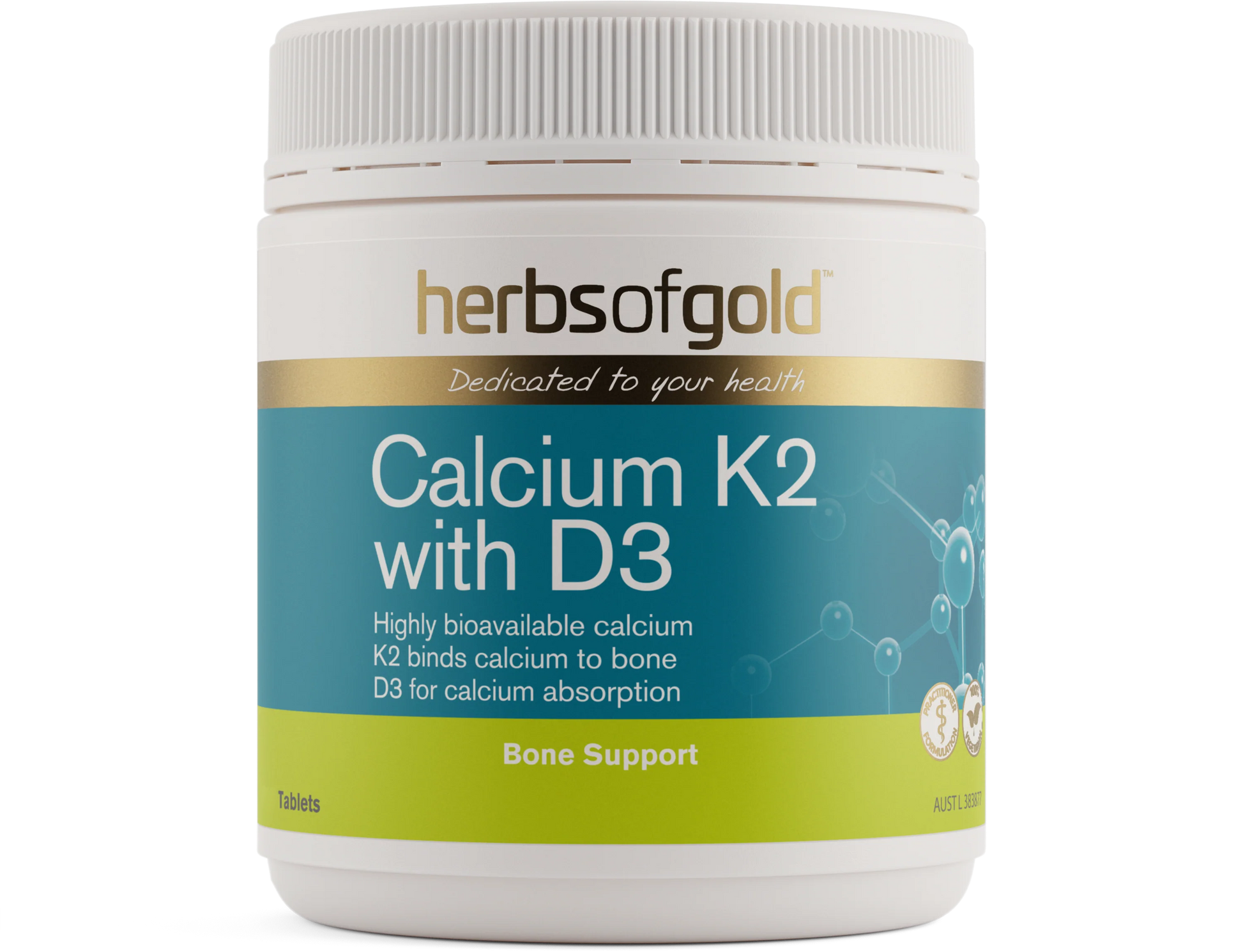 CALCIUM K2 WITH D3 by HERBS OF GOLD