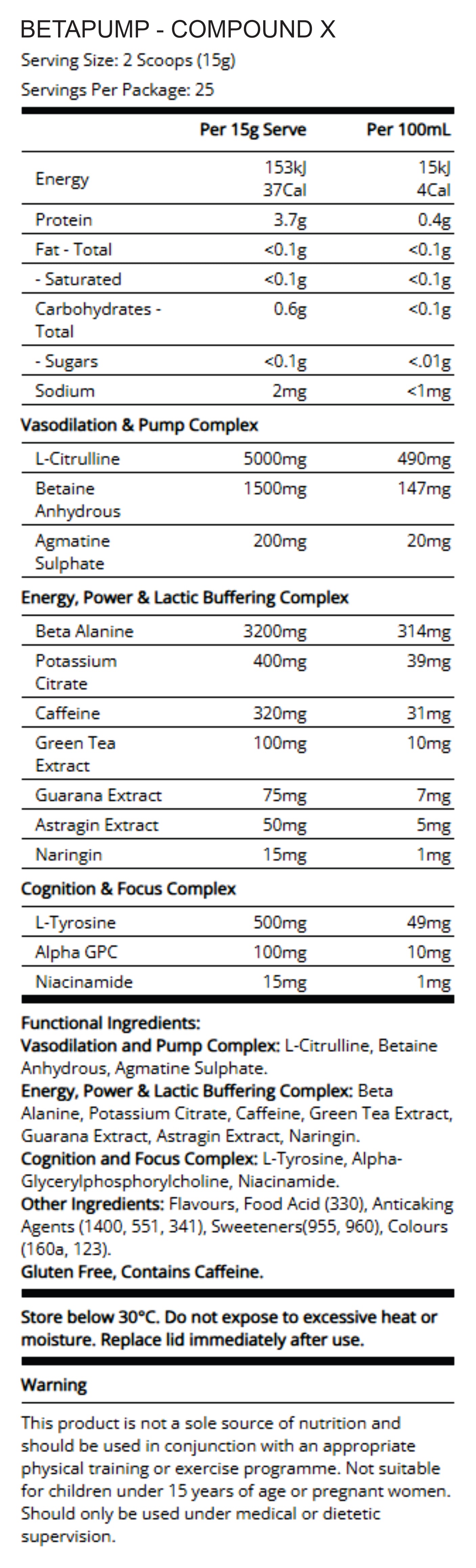 BETAPUMP - COMPOUND X PRE-WORKOUT by MAX'S