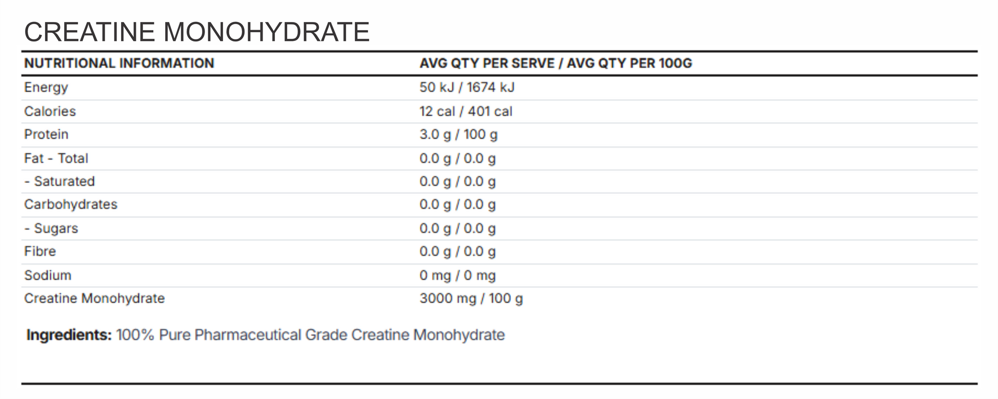 CREATINE MONOHYDRATE by ZOMBIE LABS