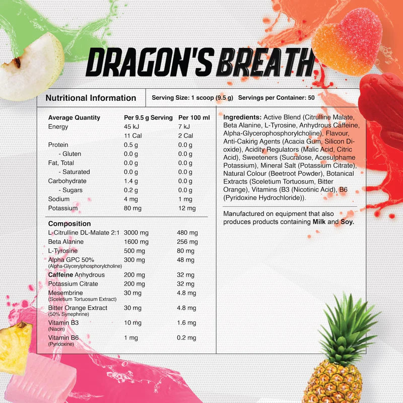 DRAGONS BREATH PRE-WORKOUT by RED DRAGON