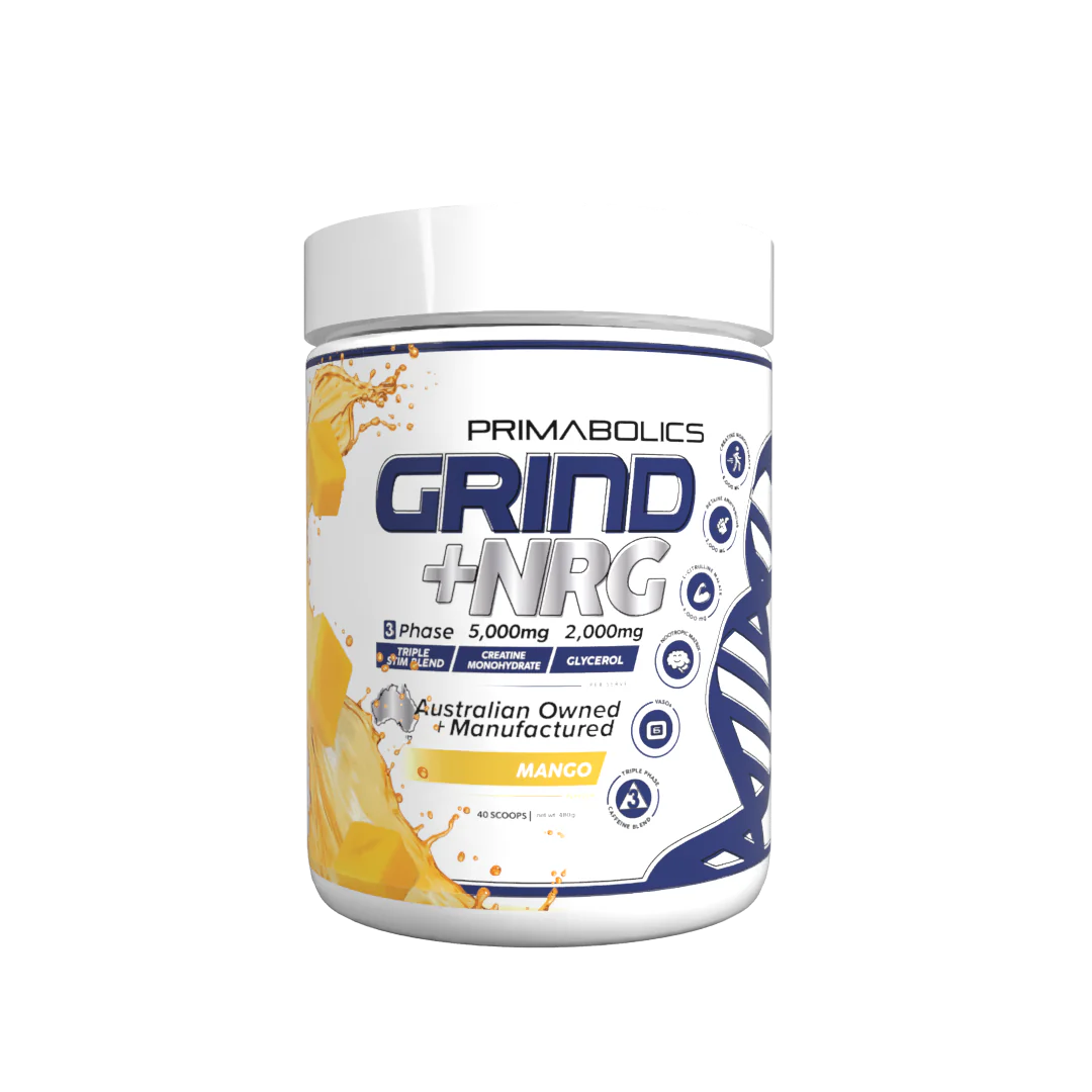 GRIND + NRG PRE-WORKOUT by PRIMABOLICS