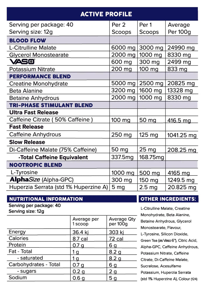 GRIND + NRG PRE-WORKOUT by PRIMABOLICS