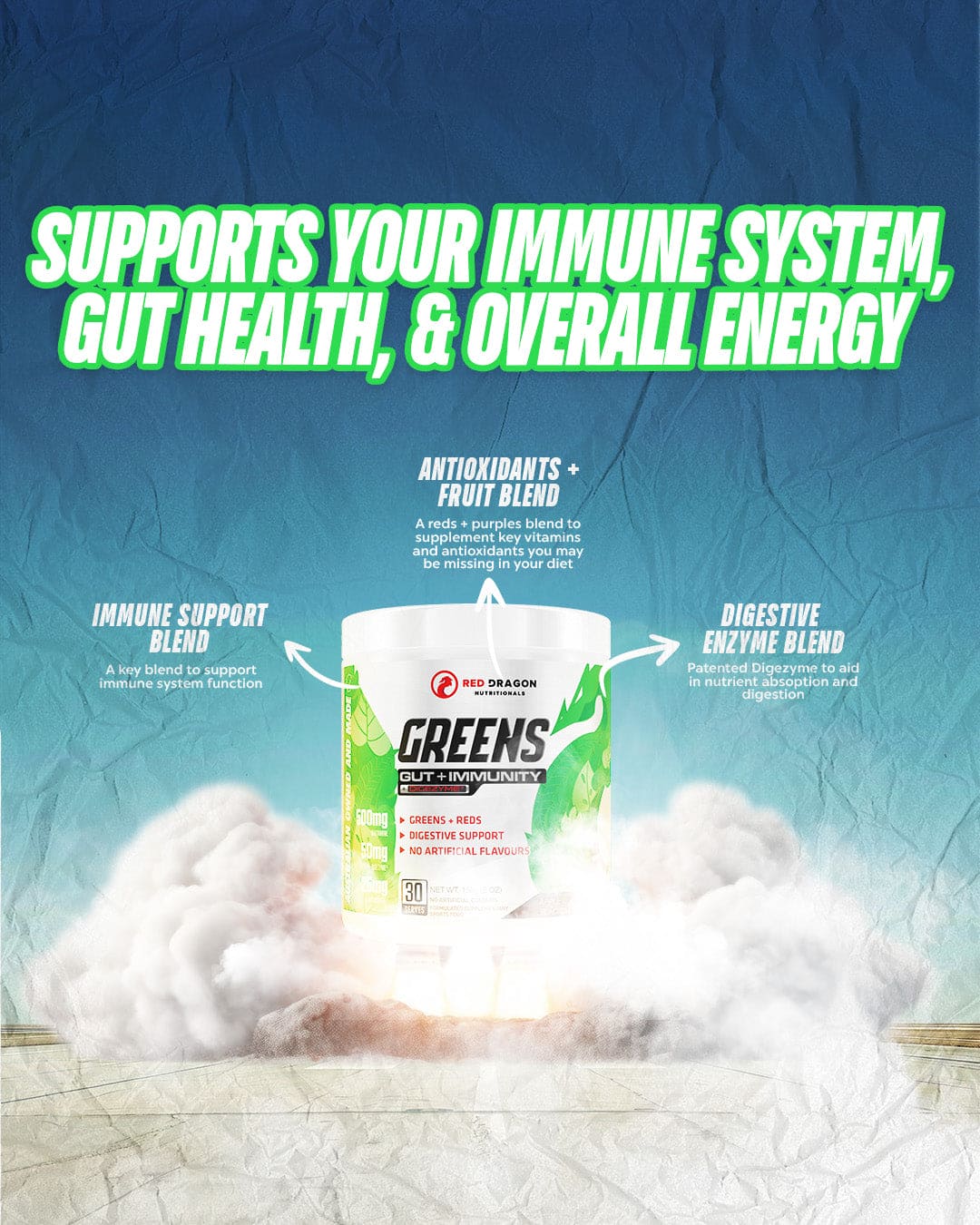 GREENS GUT + IMMUNITY by RED DRAGON