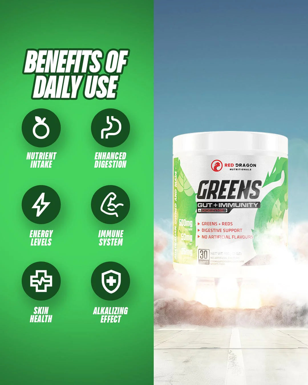 GREENS GUT + IMMUNITY by RED DRAGON