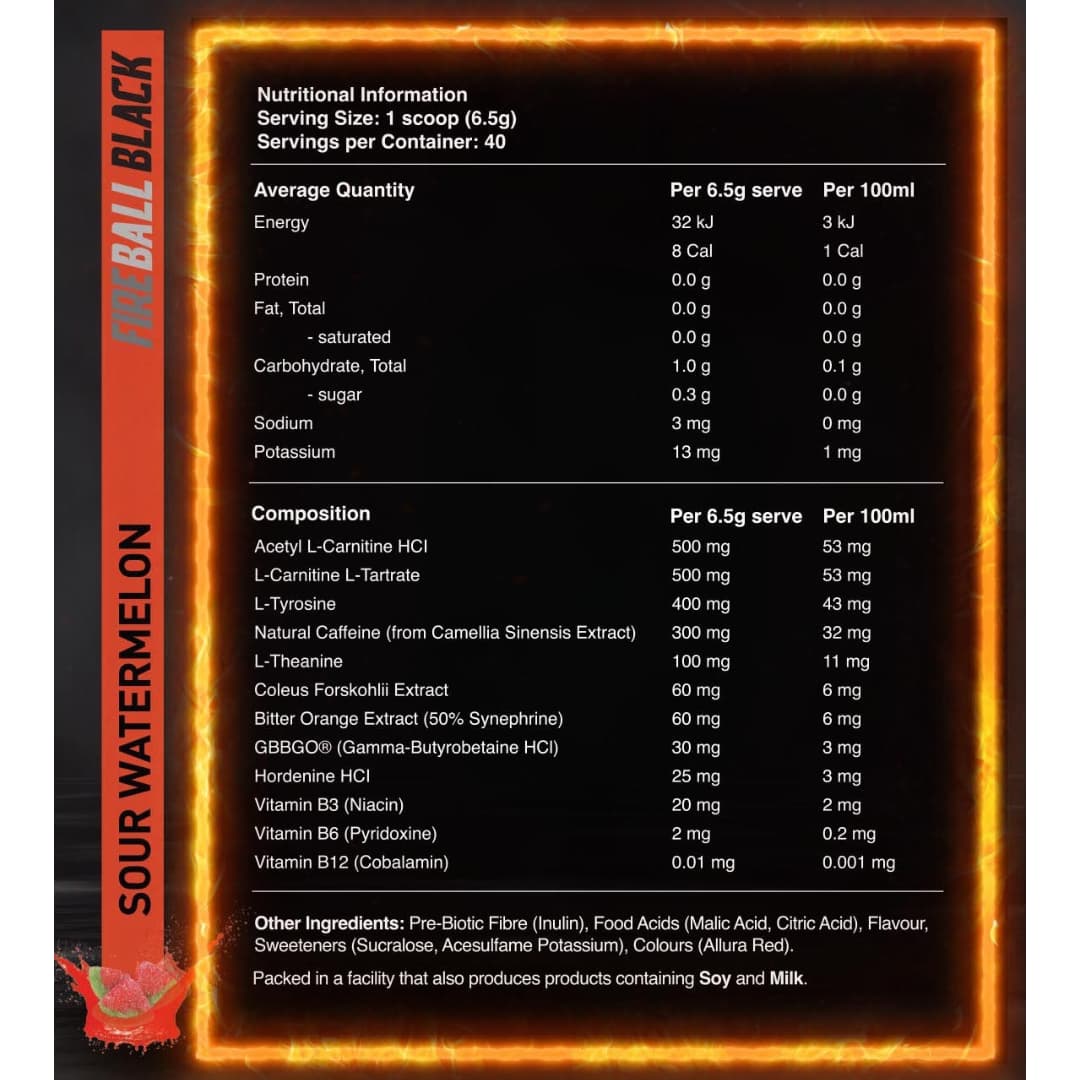 FIREBALL BLACK THERMOGENIC by RED DRAGON