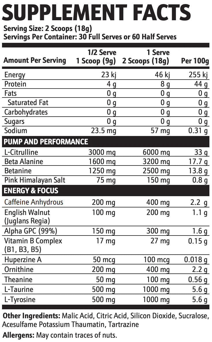 VILLAIN HIGH-STIM PRE-WORKOUT by KRUPT