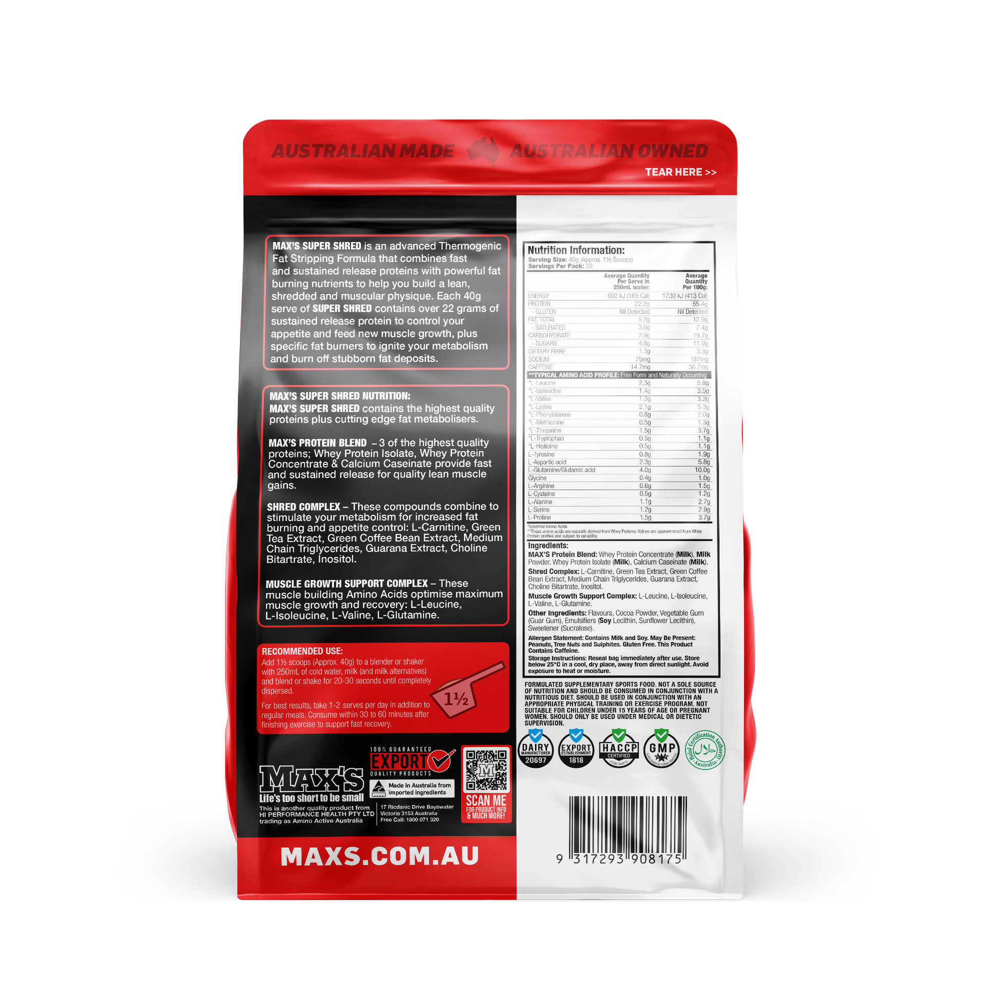 SUPER SHRED by MAX'S